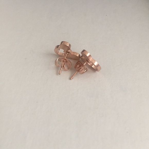Rose Gold Mickey Mouse Earrings - Picture 4 of 6